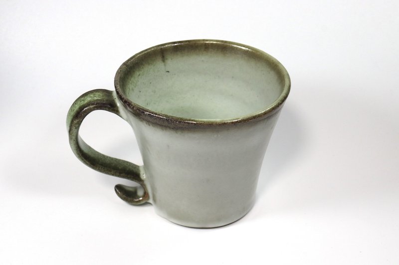 Wood-fired Ru-glazed gray-white ash-tipped cup - Cups - Pottery Multicolor