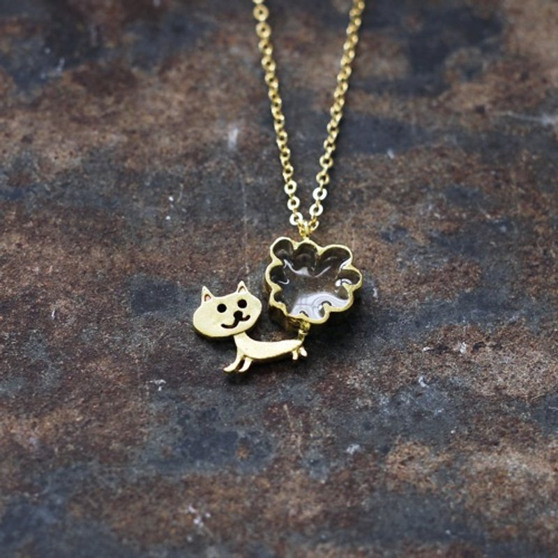 Sora no Kumoneko Necklace N401 - Necklaces - Other Metals Gold