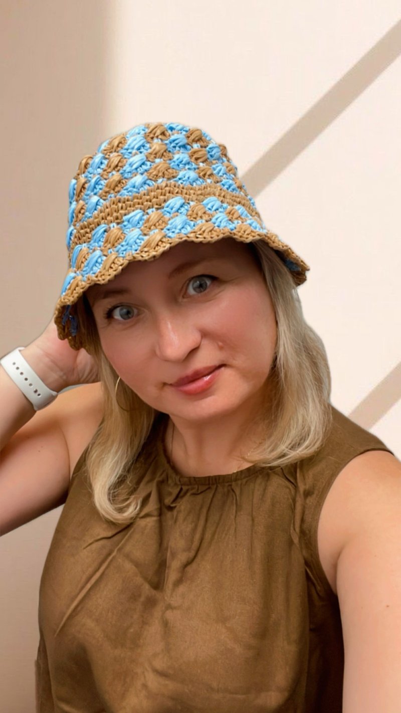 Bucket hat, crochet hat,  bucket hat summer, summer hat - 帽子 - 其他材質 多色
