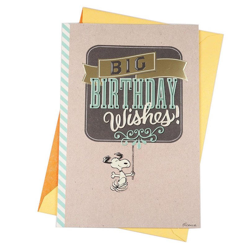 A year as great as you (retro color) [Hallmark-Snoopy Card Birthday Wishes] - Cards & Postcards - Paper Multicolor