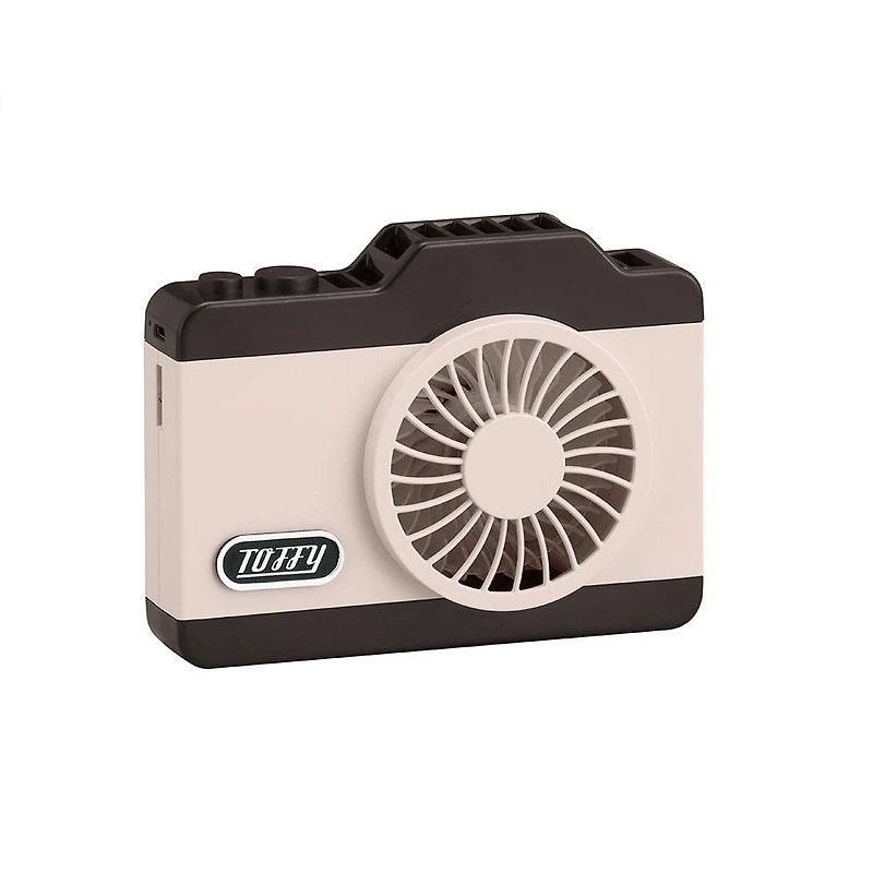 其他材質 電風扇 - 日本Toffy LED Camera Fan相機造型風扇 FN04 蜜桃粉