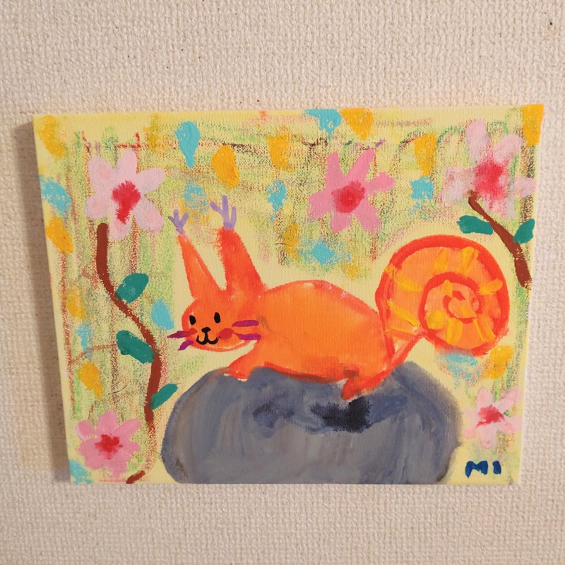 Painting flower lover-loving squirrel - Posters - Other Materials 