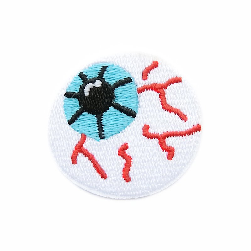 bloody eye - embroidered patch - Badges & Pins - Thread White