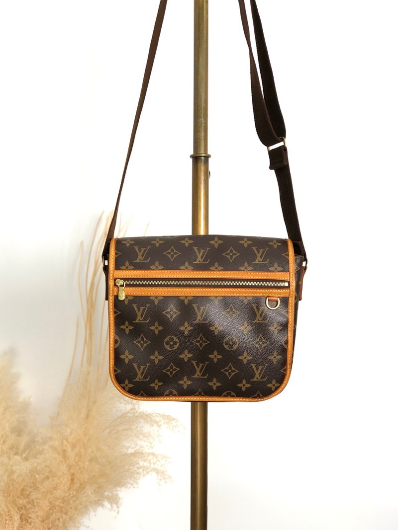【 日本直送　名牌中古包 】LOUIS VUITTON  モノグラム ショルダーバッグ ブラウン ボスフォールPM M40106 vintage y7ndbw - 側背包/斜背包 - 防水材質 咖啡色