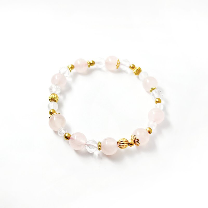 Pink Rose/ Rose Quartz Moonstone - Bracelets - Crystal Pink
