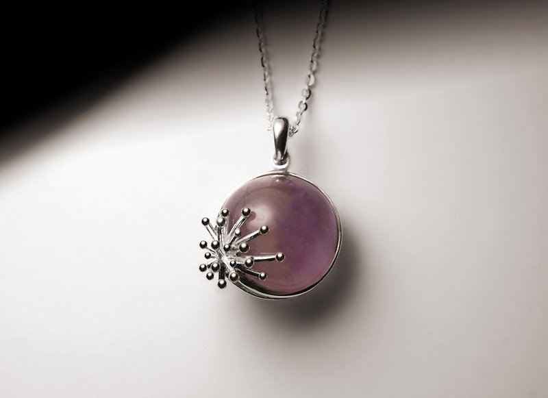 Summer Firework Amethyst Necklace - Necklaces - Other Metals Silver