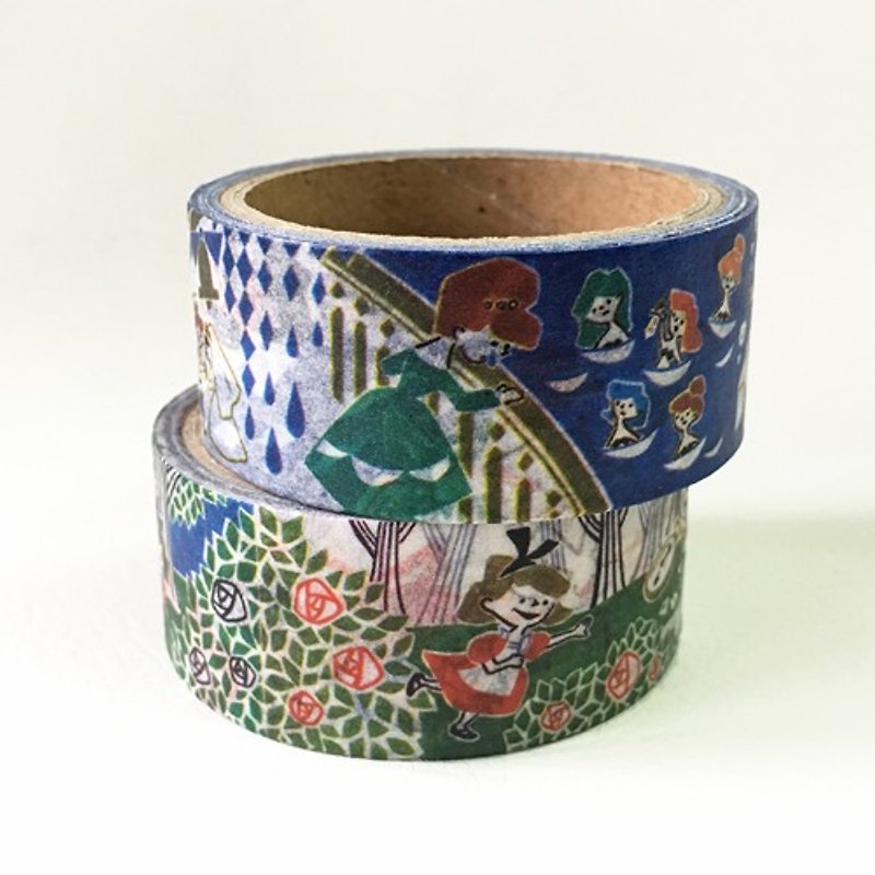 amifa and paper tape into 2 groups [Alice + The Little Mermaid (36305)] - Washi Tape - Paper Blue