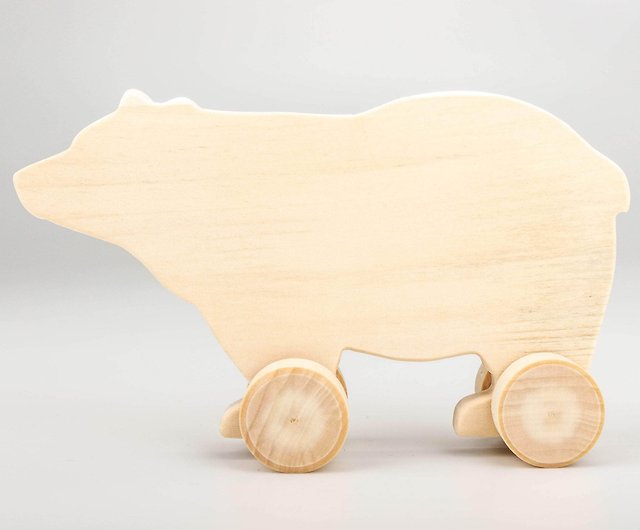 Wooden Animal Toys On Wheels