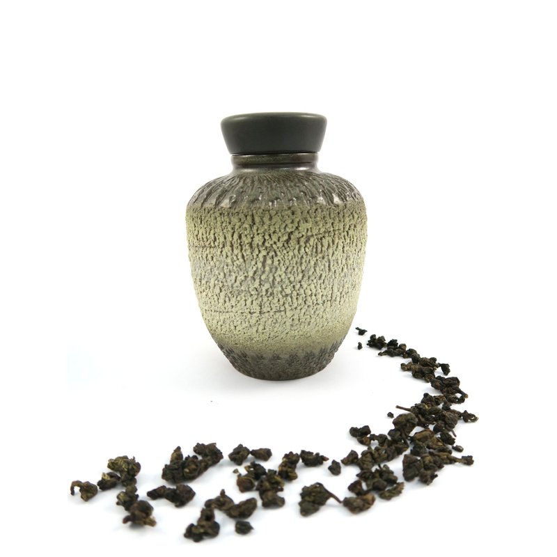 添興窯/樟香茶葉罐-高瓶(小)-黑白 - 茶壺/茶杯/茶具 - 陶 灰色