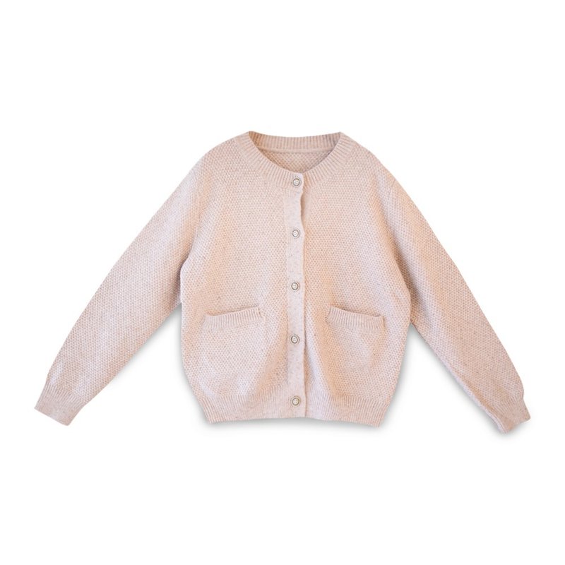 【Simply Yours】Quality Woolen Jacket Pink F - สเวตเตอร์ผู้หญิง - ผ้าฝ้าย/ผ้าลินิน สึชมพู