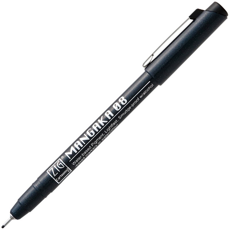 [Kuretake Japan Kuretake] ZIG Comic Pen Black 0.8 - Other Writing Utensils - Plastic Black
