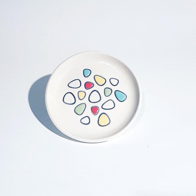 モザイクタイルシリーズ - レトロモザイク醤油皿 - 小皿 - 磁器 多色
