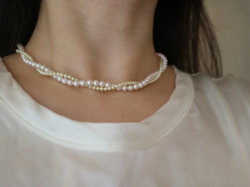 あこや極小ベビーパールネックレス 約2.5mm 超極細 淡水ネックレス 2.5mm前後 ベビーパール ネックレス 金具変更可