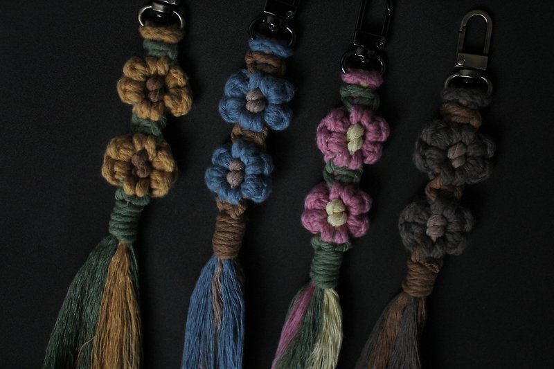 Macrame 手工編織吊飾 - 鑰匙圈/鎖匙扣 - 其他材質 