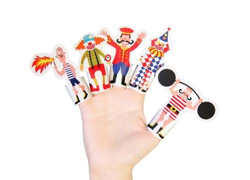 【pukaca手作益智玩具】手指玩偶系列 - 馬戲團 - 寶寶/兒童玩具/玩偶 - 紙 多色