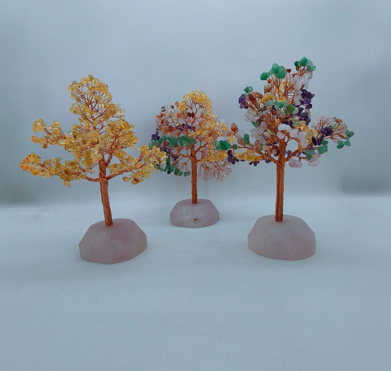 水晶樹 贈木製旋轉底座 天然水晶創作 招財水晶 - 擺飾/家飾品 - 其他材質 