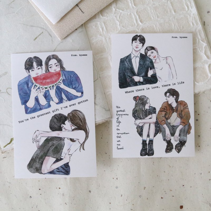 couple stickers - 貼紙 - 紙 白色