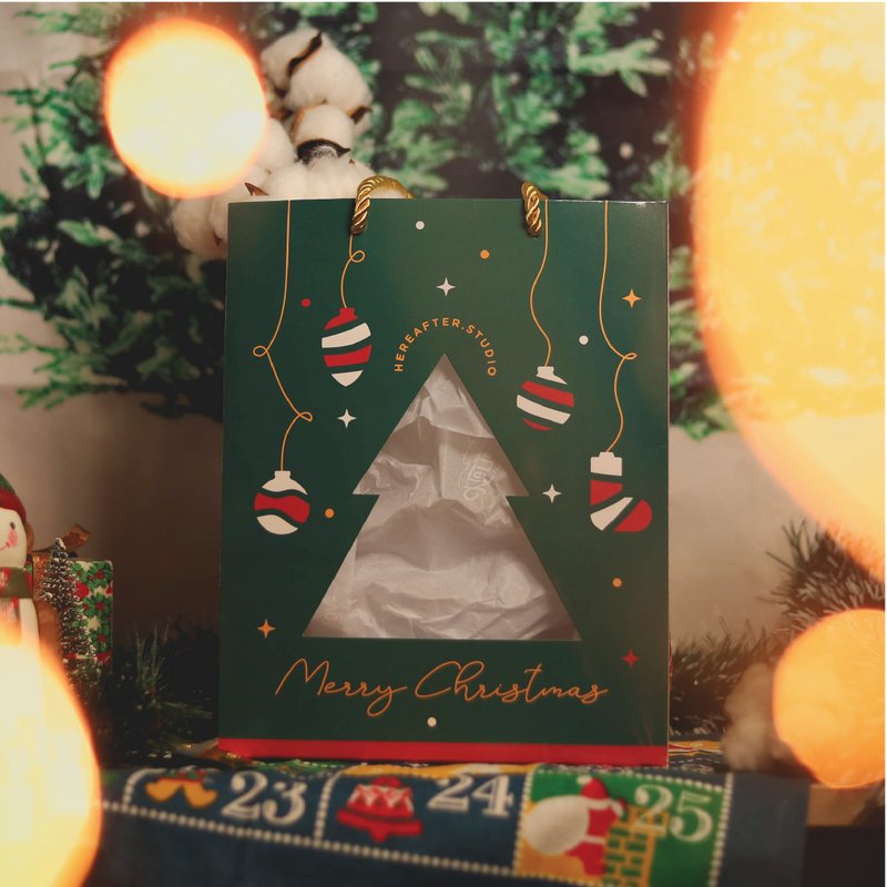 【聖誕包裝】紙袋 - 細 單購 / 滿額贈送【附送聖誕卡】 - 禮物盒/包裝盒 - 紙 綠色