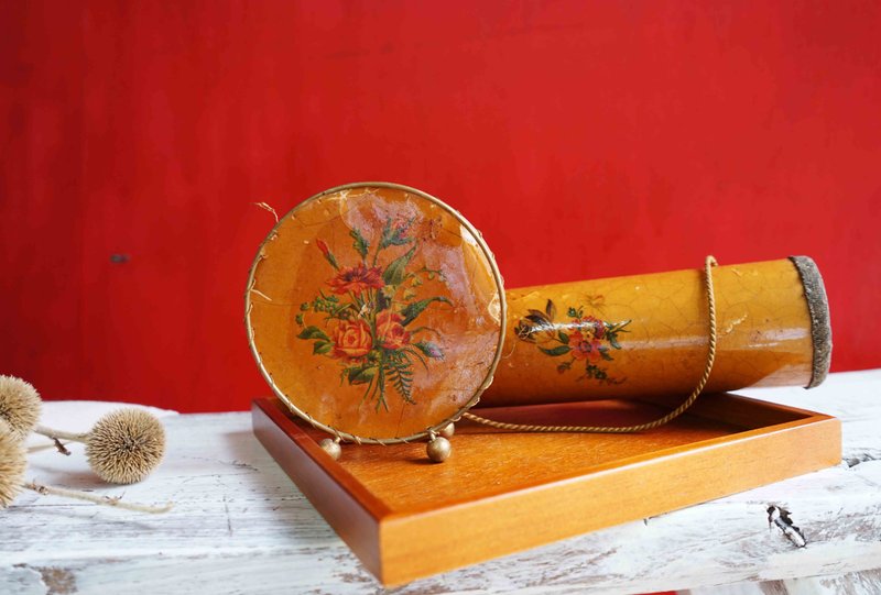 Nordic groceries-1950s rose flower antique pen holder paperweight - Other - Paper Brown