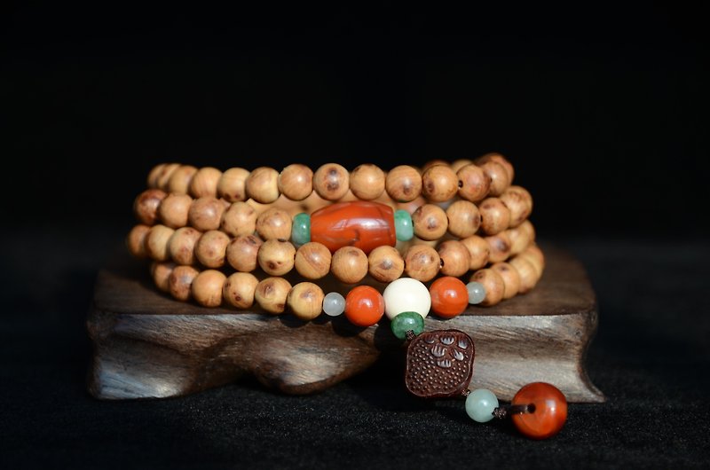 [Smell] Thuy Cypress Natural Art Bracelet - Bracelets - Wood Khaki