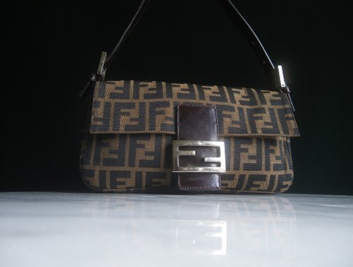 Japanese second hand famous tile ] FENDI Fendi Pequin 2way mini Boston bag  vintage - Shop petit-vintage Messenger Bags & Sling Bags - Pinkoi