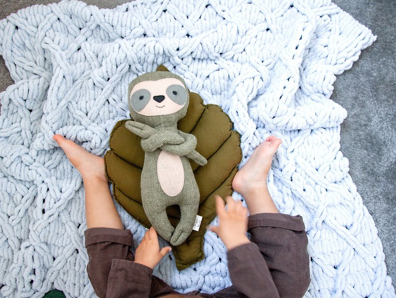 Sloth toy, Sloth plush, Sloth nursery decor, Animal toys for baby, Modern baby - Kids' Toys - Eco-Friendly Materials Green