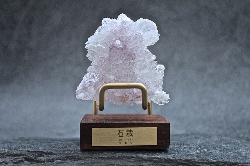 石栽 SHIZAI-巴西紫晶花原礦-含底座 - 擺飾/家飾品 - 水晶 紫色