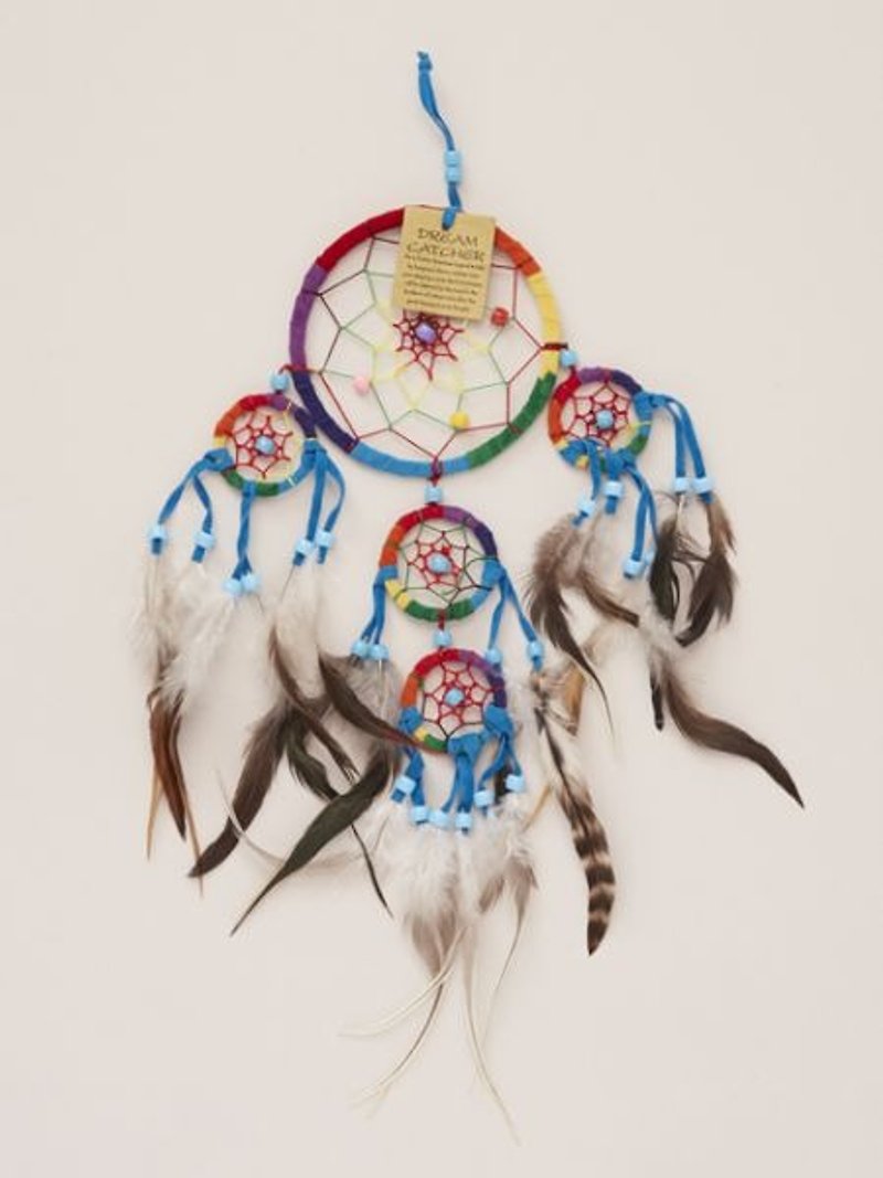 [Pre-order] ✱ size round Dreamcatcher Feathers Charm ✱ (5 colors) - Items for Display - Genuine Leather Multicolor