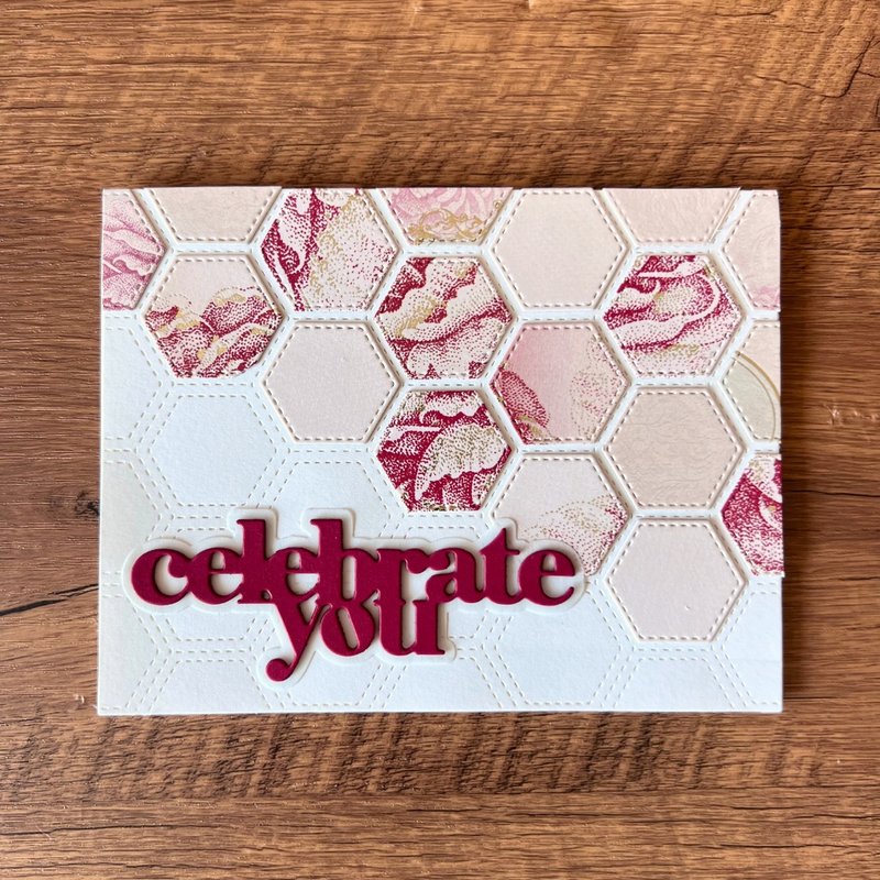celebrate you【惜物再生篇】 瓷磚拼貼 紅 慶祝 派對 結婚生日卡 - 卡片/明信片 - 紙 紅色