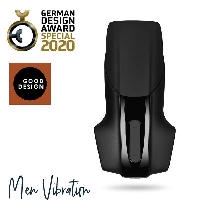 Germany Satisfyer Men Vibration Electric Aircraft Cup - สินค้าผู้ใหญ่ - วัสดุอื่นๆ สีดำ