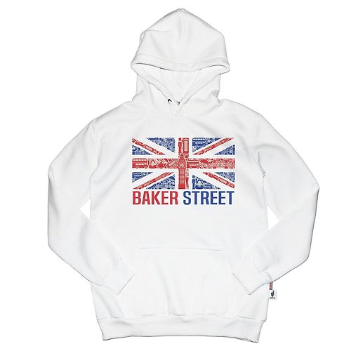 英國 BAKER STREET 貝克街 Union Jack 英國國旗 高磅數長袖帽T