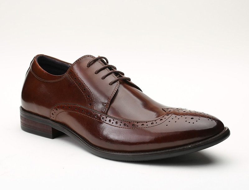 Kings Collection รองเท้าหนังแท้ Burne Oxford รองเท้าKV80025 สีน้ำตาล - รองเท้าหนังผู้ชาย - หนังแท้ สีนำ้ตาล