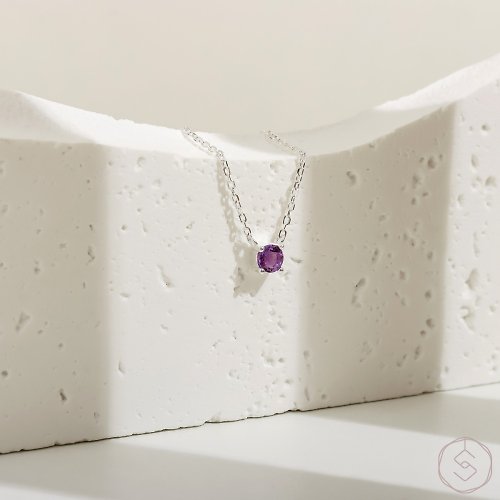 SPANCONNY 飾品控 盼 | 紫水晶 S925純銀 | 天然石輕珠寶項鍊