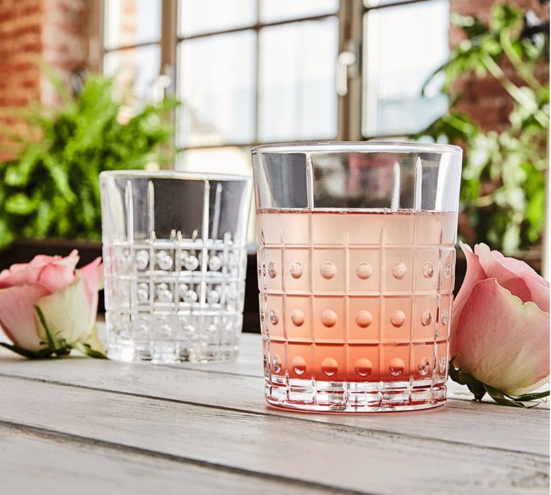 義大利 Bormioli Rocco ESTE 雕花圓點杯 (共四款) - 酒杯/酒器 - 玻璃 白色