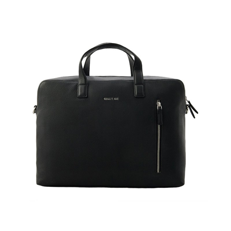 CERRUTI 1881 限量2折 義大利頂級小牛皮公事包 全新專櫃展示品 - 公事包 - 真皮 黑色