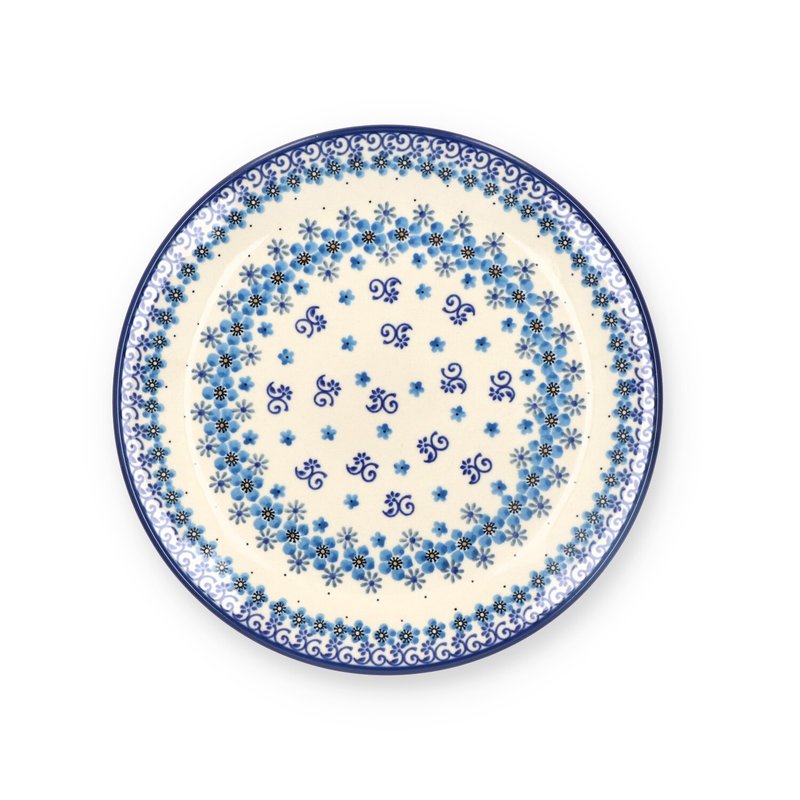 Polish Pottery Autumn Breeze Shallow Plate 25cm - Plates & Trays - Pottery Multicolor