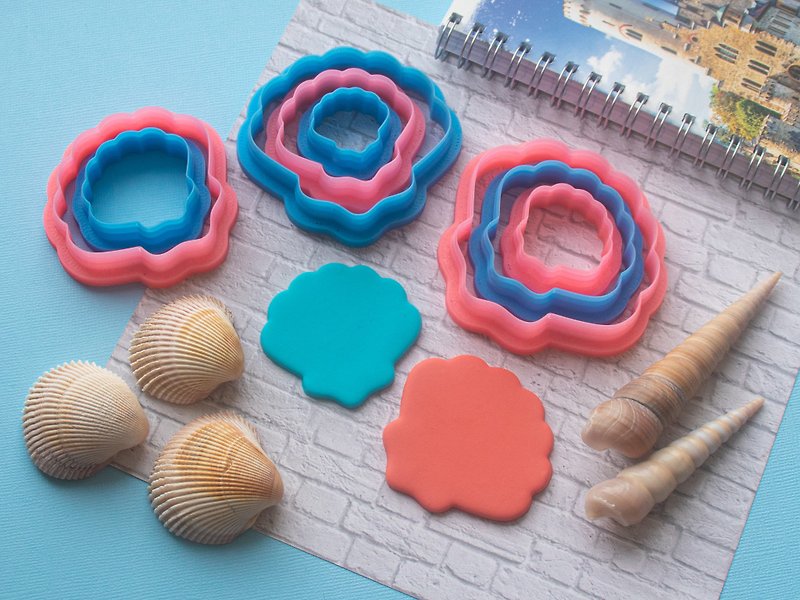 Polymer Clay Cutters Set 45.Seashell Cutters - Metalsmithing/Accessories - Plastic 