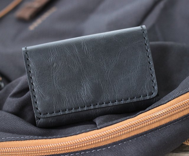 Leather Minimalist Card Holder Wallet, Black Slim Card Holder - Shop  KodamaLife Card Holders & Cases - Pinkoi