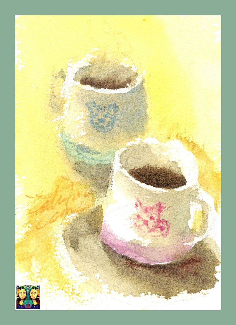 Breakfast coffee_Hand-painted original work (only one piece) - Posters - Paper 