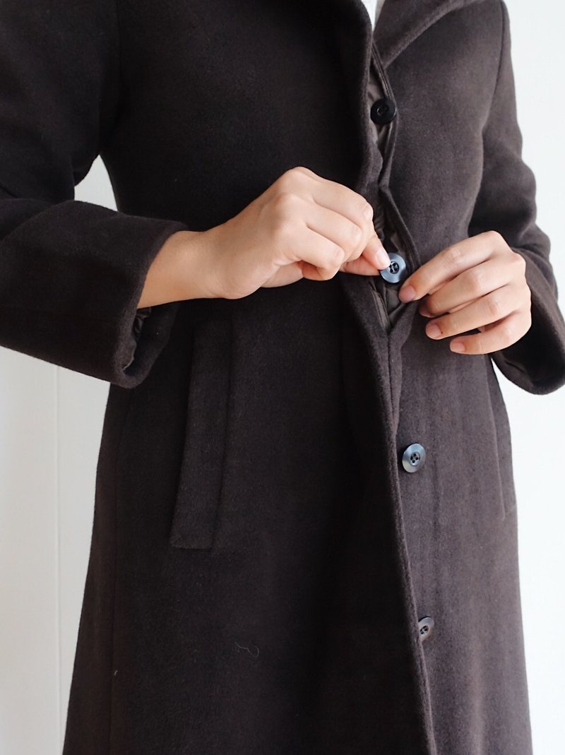 Vintage Coat / Wool No.76 - เสื้อแจ็คเก็ต - วัสดุอื่นๆ สีนำ้ตาล