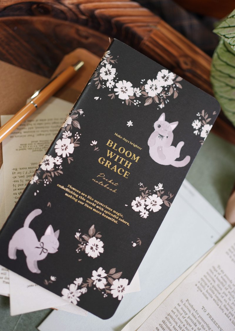 Long wire-bound notebook (blank inside pages)-Huawu Maomao - สมุดบันทึก/สมุดปฏิทิน - กระดาษ สีดำ