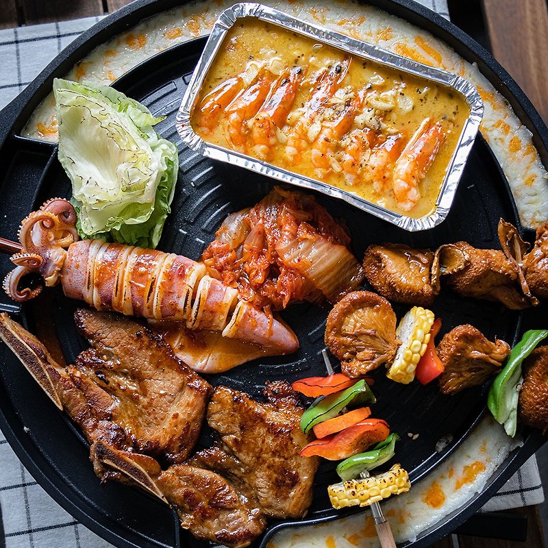 [Meal appointment] [Mid-Autumn Festival barbecue] Deluxe feast barbecue group (about 6-8 people) a group of free shipping - Mixes & Ready Meals - Fresh Ingredients 