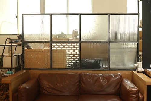 銳龍工藝設計 工業風_鐵件玻璃屏風/裝置藝術/空間擺飾/咖啡廳/提供客製化服務