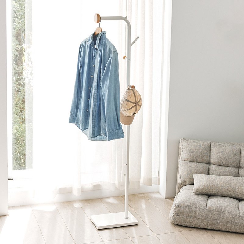 台灣製 WOOD彎彎造型 衣帽架 掛衣架 玄關架 - 衣架/衣帽架/掛勾 - 其他金屬 白色