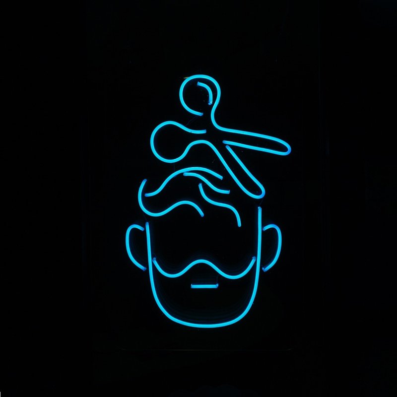 理髮剪髮霓虹燈LED發光字Neon Sign廣告招牌Logo餐廳酒吧裝飾 - 燈具/燈飾 - 壓克力 透明