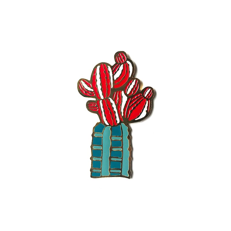 Tropical Colletion NO.8 - Brooches - Enamel Red
