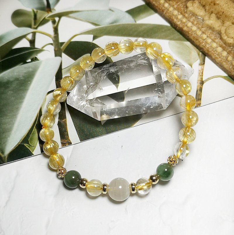 Golden Rutilated Quartz bracelet - Bracelets - Crystal Yellow