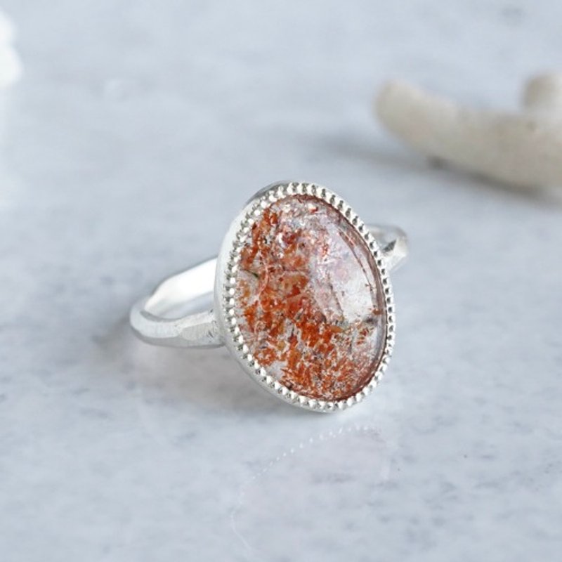 Sunstone ring [OP778SV] - 戒指 - 其他金屬 