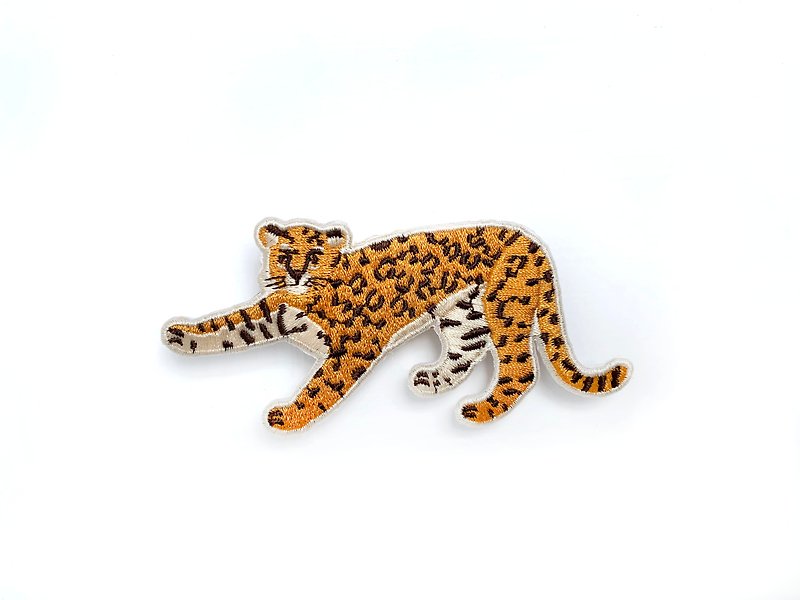 貓科動物布章-花豹 - 其他 - 繡線 黃色