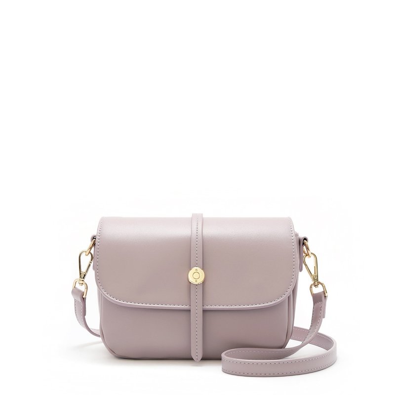 Good feeling daily intellectual all-match cross-body bag (small) #粉紫 - Camera Bags & Camera Cases - Faux Leather Purple